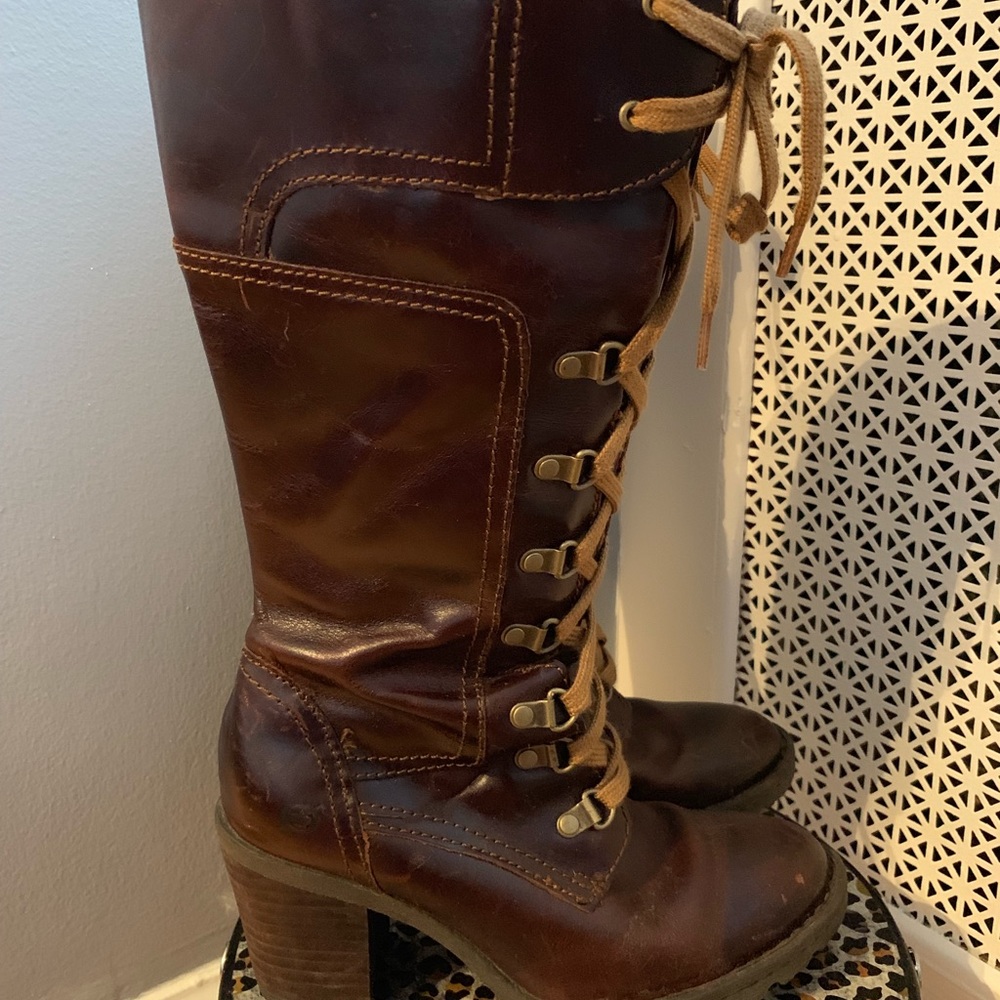 Born Brown Leather Winter Boots